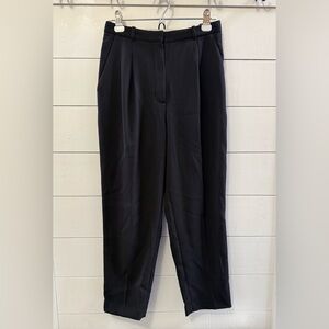 Wilfred Aritzia Pants Women 6 Black Pleated Dress Trousers Workwear Straight Leg